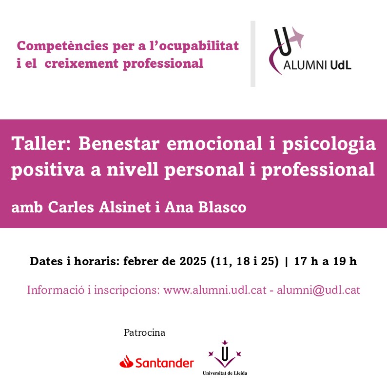 cartell taller Grow - benestar emocional - 2025-febrer