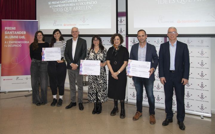 7-GUARDONADES AMB RECTORA-PRESIDENT ALUMNI UDL-BANCO SANTANDER