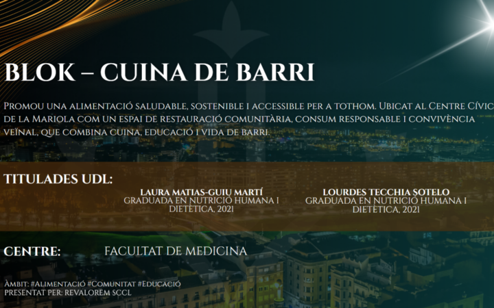 92-RECONEIXEMENT A BLOK CUINA DE BARRI - DESCRIPCIÓ DEL PROJECTE