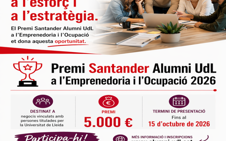 Cartell 6è Premi Santander Alumni UdL - 2026 - web - xarxes